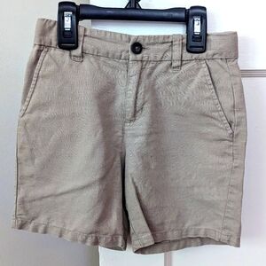 Janie and Jack linen blend khaki shorts